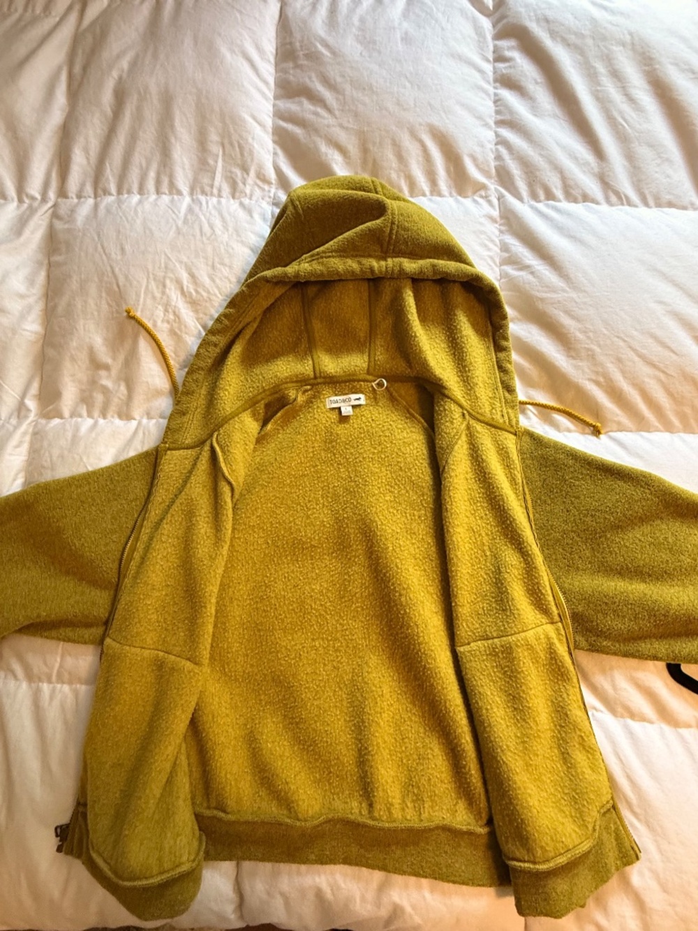 Toad&Co Whitney Terry Zip Hoodie | Mustard | Large - Picture 7 of 8